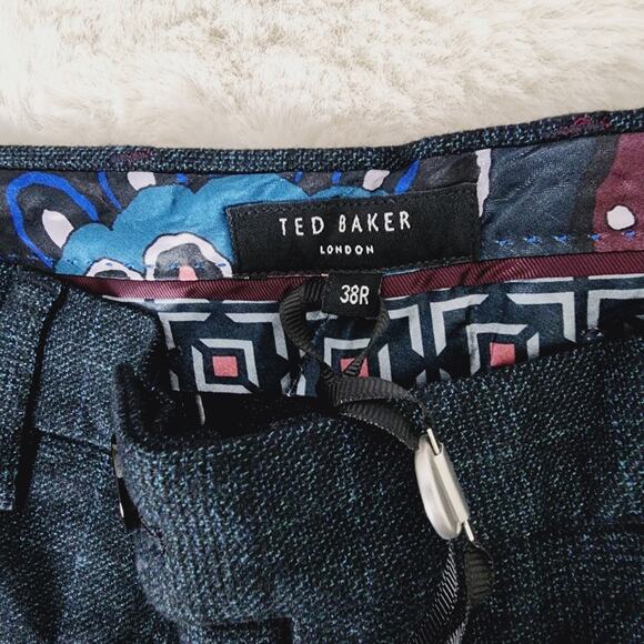 NEW Ted Baker Men's Armtro Tonal Check Dress Pant Trouser Wool Blend Pants - Picture 10 of 11